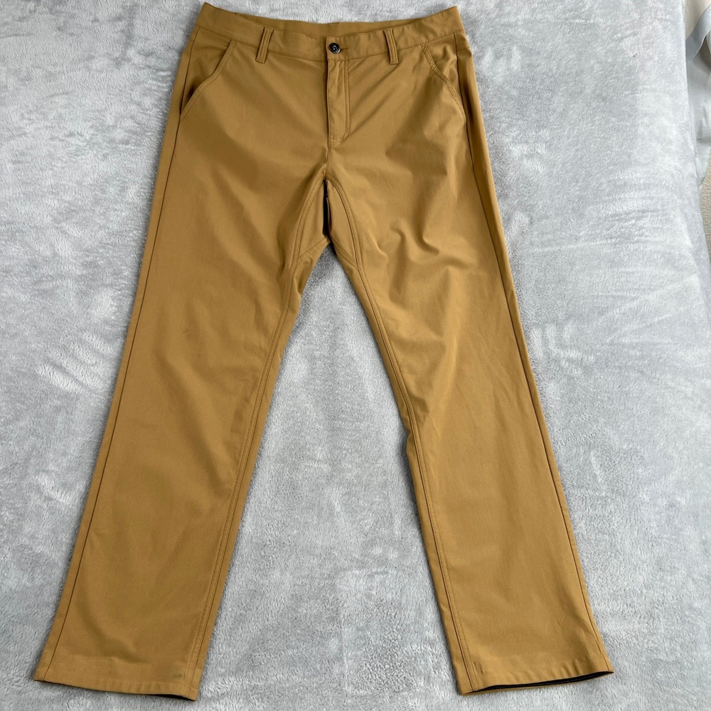 BYLT Everyday Pant L Tan Men Performance Stretch Tech Chino Modern Minimalist